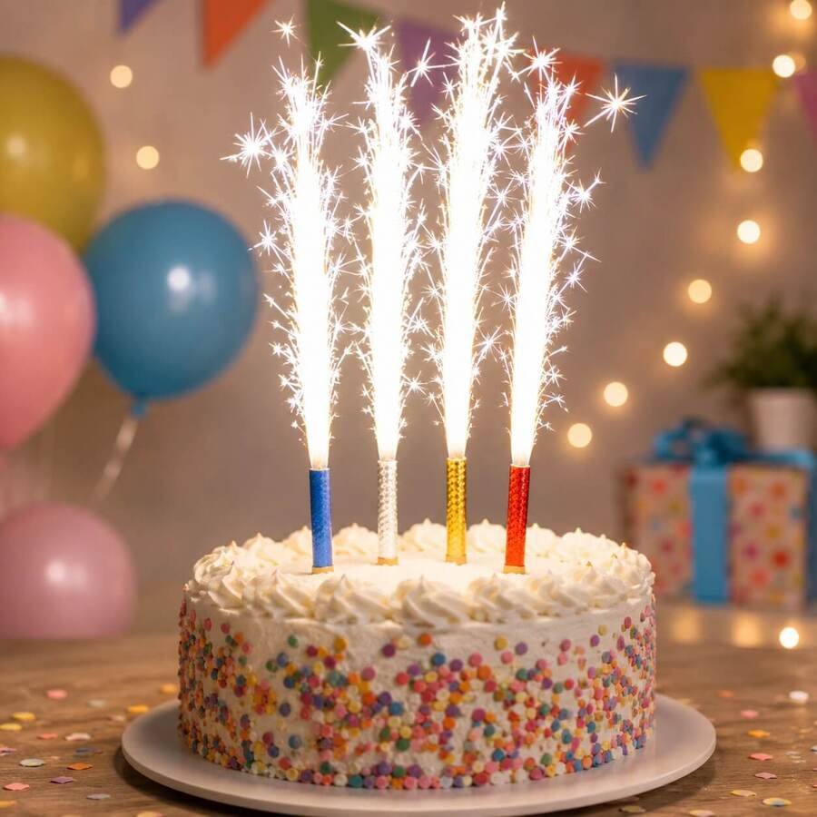 Velas volcán para torta 10CM x 4 unidades