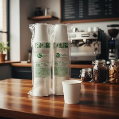 Vaso papel blanco descartable café 180ml
