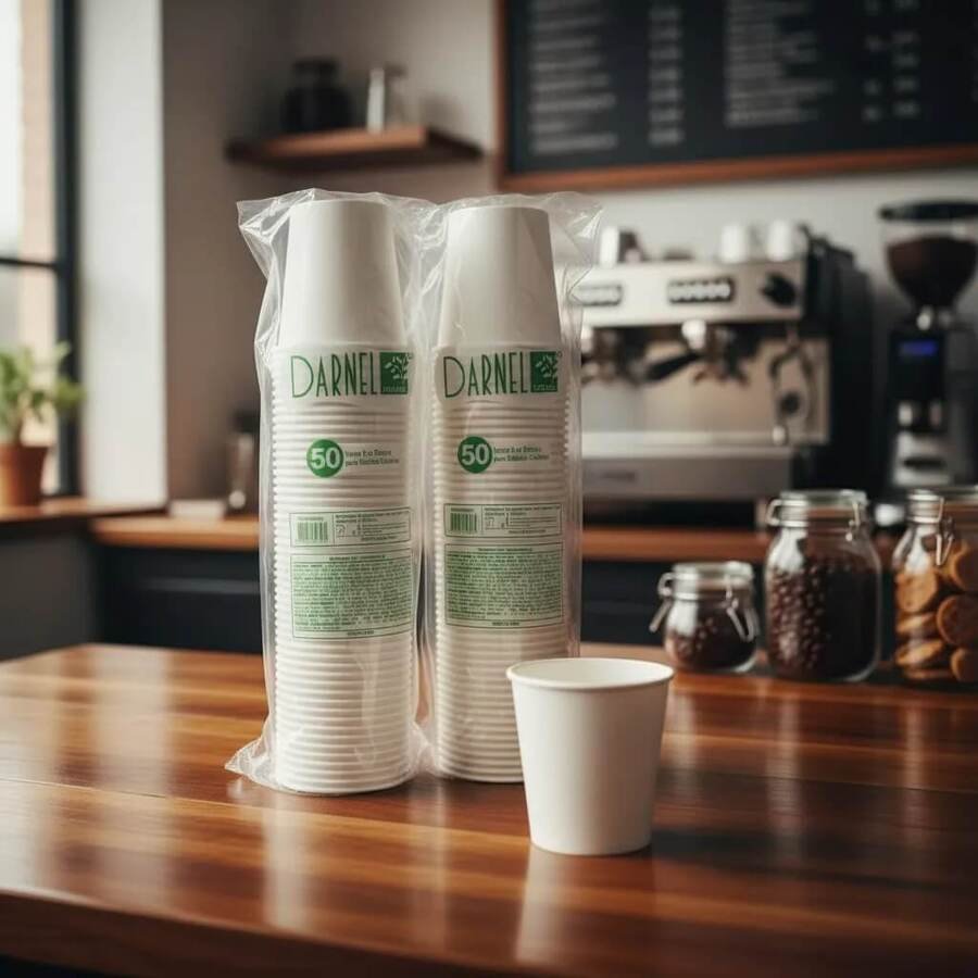 Vaso papel blanco descartable café 180ml