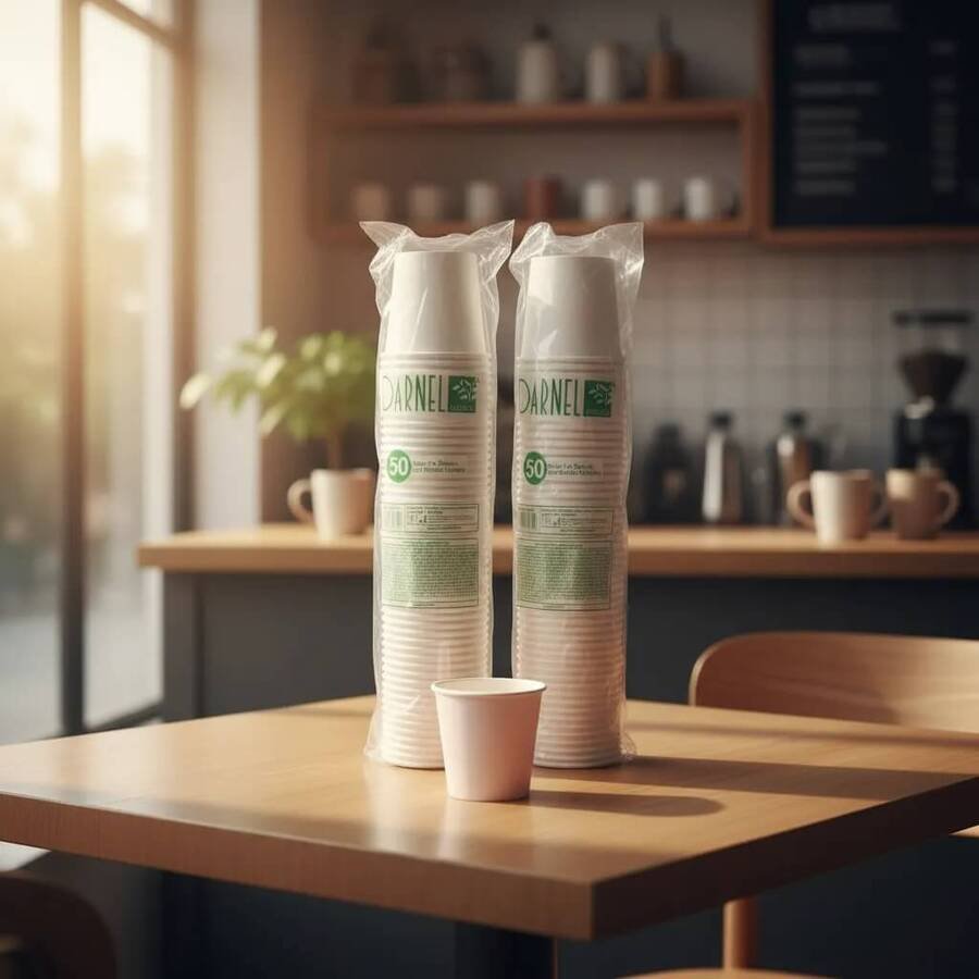 Vaso papel blanco descartable café 120ml