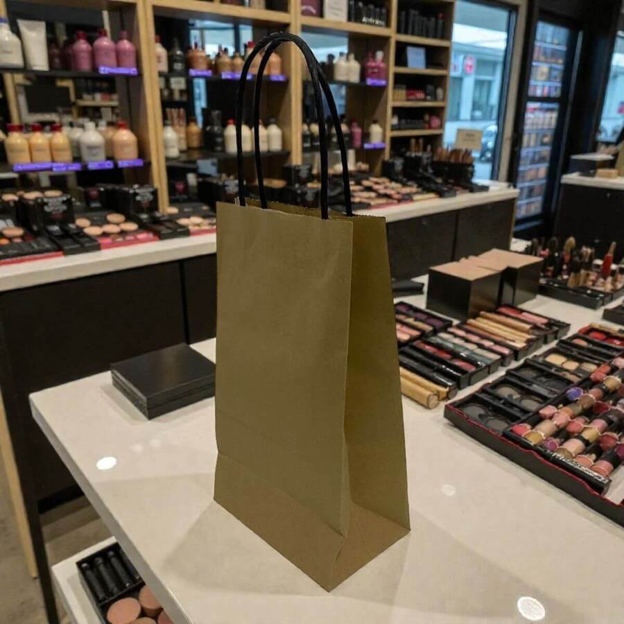Bolsa papel Kraft 15x26x9cm con Asas
