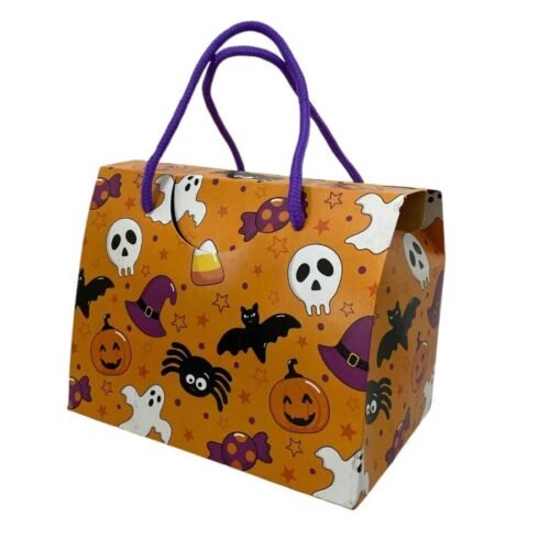 Caja cartón Halloween Valija asas19x13x14cm