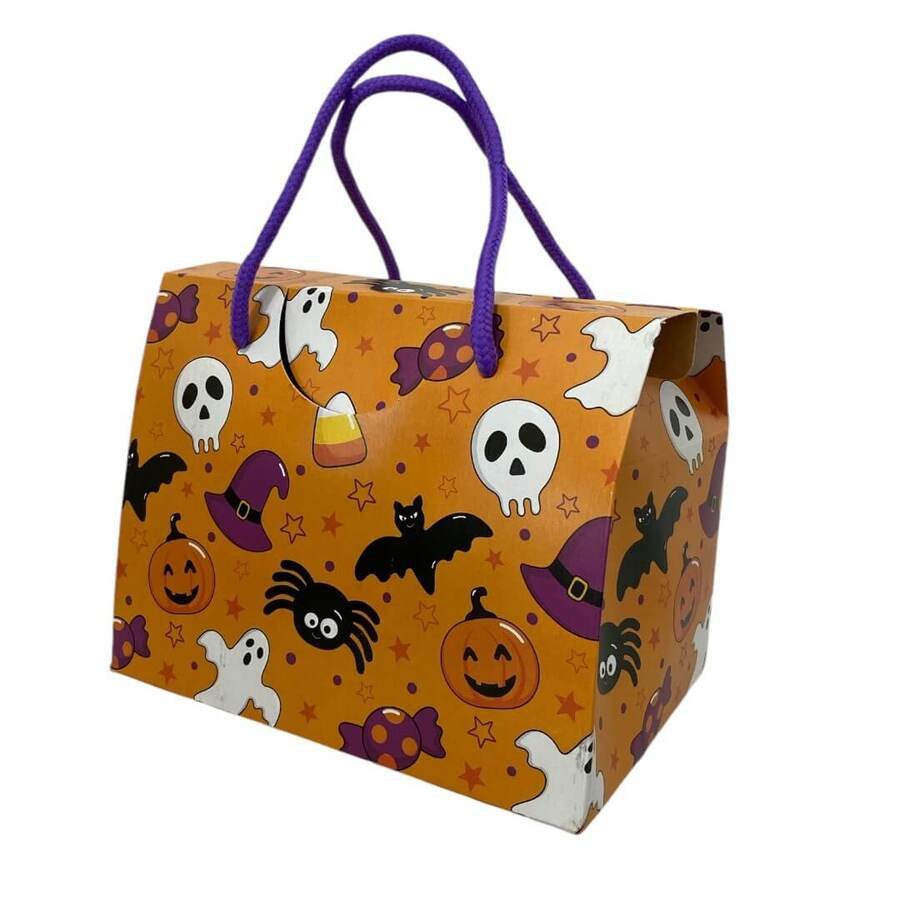 Caja cartón Halloween Valija asas19x13x14cm