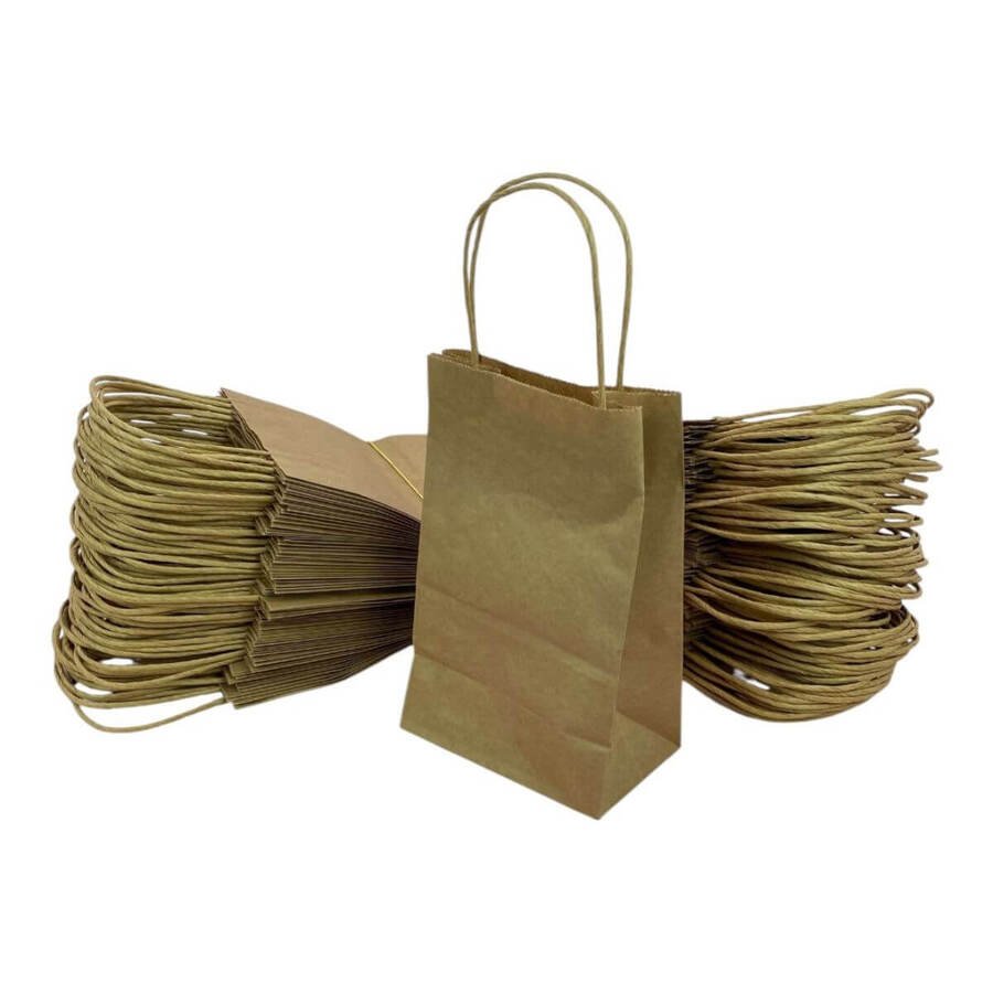 Bolsa Papel de Kraft Asas Pequeña 15x22x9cm