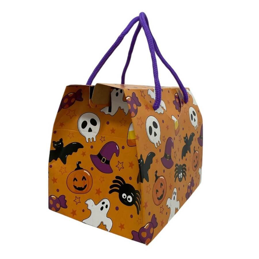 Caja cartón Halloween Valija asas19x13x14cm