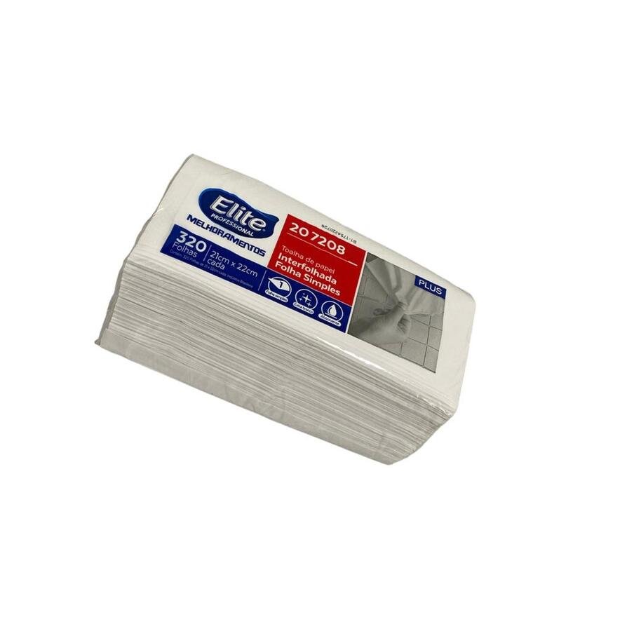 Toalla Elite Blanca Hoja Simple x 320 Unidades (207208)