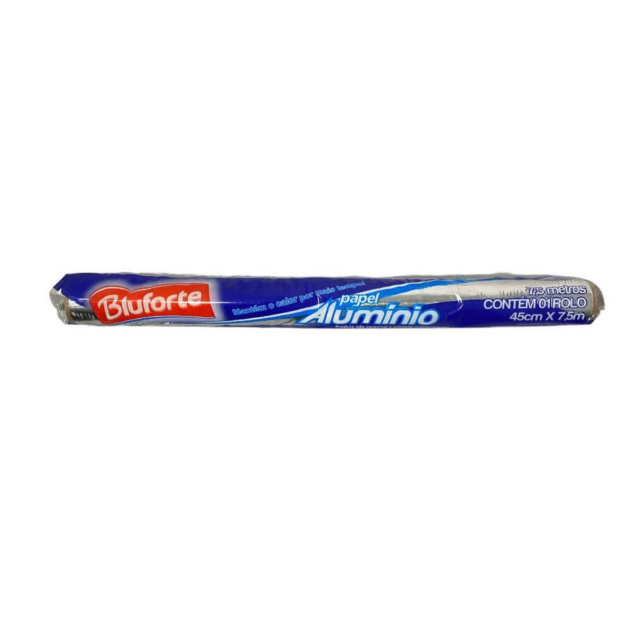 Rollo papel aluminio Bluforte 45cm x 7.5mts