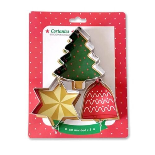 Cortante Navideño metálico x 3 unidades