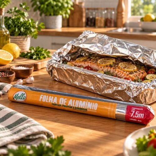 Rollo papel aluminio Mello 45cm x 7.5metros